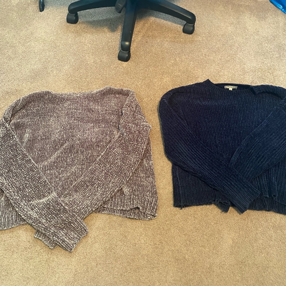 Papaya cropped sweaters